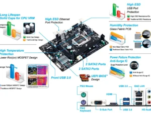 MOTHER GIGABYTE GA-H81M-H C/I5-4440 C/8GB - Imagen 5